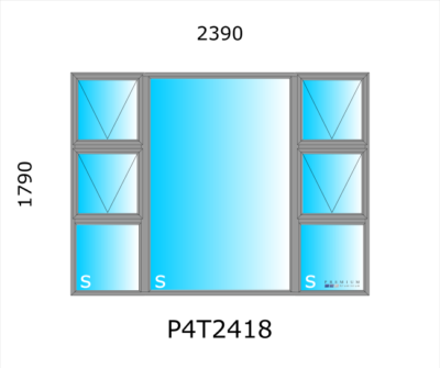 Aluminium Top Hung Window P4T2418 - Image 4