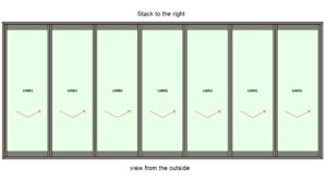 Aluminium Sliding Folding Door Vistafold 7 Panel Right